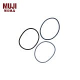 无印良品 MUJI 橡皮发圈 3色混装 F9S6005 发绳 彩色头绳 皮套 灰色