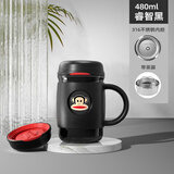 大嘴猴保温杯女男士不锈钢水杯带滤网手柄商务办公杯泡茶杯情侣杯子 睿智黑【316不锈钢-带茶漏】 保温杯(含陶瓷杯)