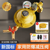家韵（jiayun）煤气减压阀双插0.6家用液化气防爆煤气安全阀燃气阀门 【带表款】0.6双宝塔嘴+1.5管*2