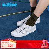 native纯色Jefferson洞洞鞋男女款童鞋亲子鞋户外休闲凉鞋EVA洞洞鞋 白色|白色 37 (235mm）
