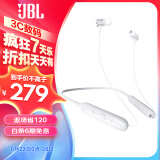 JBL LIVE 220BT 颈挂式入耳式无线蓝牙智能耳机 音乐运动耳机 手机通用 珍珠白