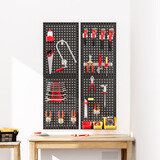 三箭仓储货架蝴蝶孔置物架库房多层超市地下室用槽钢架专用洞洞板配件 橙色【侧面小板】宽40cm