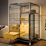 爱咪宠猫笼子猫窝别墅隔离带厕所一体适合大猫柜超大号家用自由空间猫笼 大三层-多层分区生活-猫猫大别墅 猫厕款：猫砂盆带铲+吊床