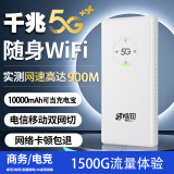 畅网随身wifi5g无限流量2024款10000毫安充电宝无线路由器千兆宽带代替移动电信卡户外宿舍办公电竞