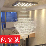 思洛迪 《包安装》复式客厅水晶大吊灯别墅楼梯灯正方形吊灯水晶灯灯具 《包安装》 长80 宽80 高1米6