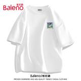 班尼路（Baleno）短袖t恤男220G重磅夏季潮流大码透气圆领上衣青少年宽松纯棉短t