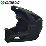 GREENROAD绿道越野头盔山地自行车轻蜂速降林道可拆卸全盔骑行机车儿童成人男女 新品-骑士黑+双肩布袋送风镜 L码（58-62CM）帽檐下巴可拆卸