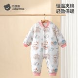 贝肽斯婴儿衣服夹棉连体衣秋冬款新生儿男女宝宝保暖外出棉服哈衣