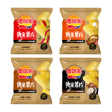 噜咪啦黄金薯片系列鲜切薯片118g*4组合装（原味+麻辣+黑松露+汽锅鸡）
