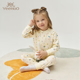 英氏（YEEHOO）儿童家居服男童女童内衣套装舒适睡衣四季款