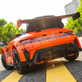 携手奔驰儿童电动车四轮可坐人婴幼儿遥控摇摆男女小孩子宝宝玩具汽车 旗舰橙+四驱+软轮+摇摆+皮座