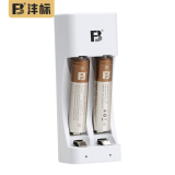 沣标（FB）镍氢可充电电池配USB充电器套装 无线鼠标键盘/电动牙刷/遥控器/耳温枪/玩具电池 【AAA/7号套装】电池*2+充电器*1