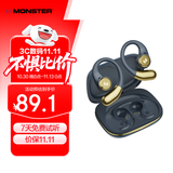 魔声（MONSTER）AC336无线蓝牙耳机 挂耳式骨传导开放式不入耳真无线防水防汗运动跑步降噪耳夹式 雾霾蓝