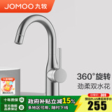 九牧（JOMOO）水龙头洗脸盆面盆水龙头卫生间冷热出水龙头浴室柜旋转水龙头卫浴 32686枪灰【双水花】