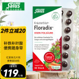 铁元SalusFloradix德国莎露斯铁元补铁片备孕孕妇铁元片铁片缺铁维c 红版便携铁元叶酸片剂84片备孕男士女士 *1