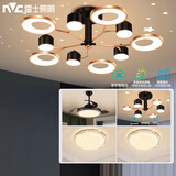 雷士（NVC）北欧现代轻奢半智能网红客厅吊灯餐厅吊灯卧室灯灯具灯饰全屋套餐 10头+风扇【半智能三室两厅C】
