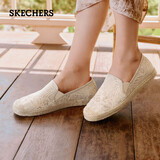 斯凯奇（Skechers）女鞋夏季渔夫鞋单鞋新中式蕾丝平底鞋浅口一脚蹬通勤鞋
