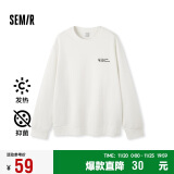 森马（Semir）卫衣男冬季发热抑菌抓绒磨毛上衣字母印花圆领百搭101723116114