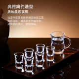 天喜（TIANXI）白酒杯壶套装玻璃一口杯茅台杯酒盅小酒杯带刻度分酒器醒酒器家用