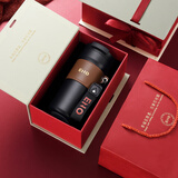 eno纯钛保温咖啡杯高颜值便携男女钛啡杯保温杯水杯车载办公室情人节 陨石黑纯钛（提绳幸福礼盒装） 500ml