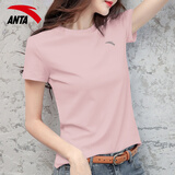 安踏（ANTA）短袖t恤女装冬季轻薄透气冰丝速干衣宽松大码跑步健身休闲运动服 -4刚柔粉 M 165