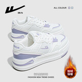 回力女鞋小白鞋ins潮百搭休闲鞋设计感鞋子女 2662L 白/紫-加绒款 37