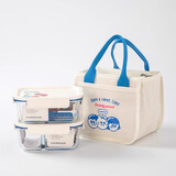 乐扣乐扣（LOCK&LOCK）保鲜盒餐盒上班带饭高鹏硅耐热格拉斯玻璃保鲜盒便当盒饭盒两件套 白色 2件套 630ml+740ml送原装包