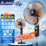 小霸王电风扇落地扇家用立式摇头风扇落地客厅宿舍工厂大风力落地风扇机械遥控4档轻音电扇 18英吋机械款铝叶-3米线【升级铜芯电机】