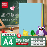 天章 （TANGO）【老师推荐】A4 10色硬彩色卡纸加厚封面 幼儿园手工折纸学生剪纸DIY绘画纸 十色混装230g 50张/包