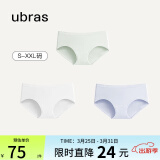 ubras女士内裤女抗菌底裆莫代尔三角裤棉感透气豆蔻绿+白+粉末蓝M