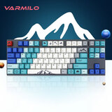 阿米洛（Varmilo） 山巅系列 静电容键盘 办公键盘 游戏键盘 键盘机械 山巅MA87键R2 静电容V2樱花粉轴