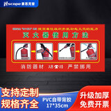 豪思克普 指示牌 警示牌 灭火器使用方法安全标识牌 PVC安全警示标识贴纸 17*35cm