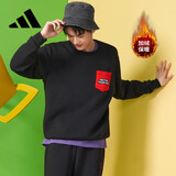 阿迪达斯 （adidas）加绒卫衣芝麻街联名系列休闲运动圆领套头衫 HD7290  L码