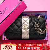 金狐狸（FOXER）牛皮女士包包女包大容量手提单肩包斜挎包轻奢女生女友生日礼物