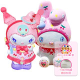 兜逛介家涂色石膏模具石膏娃娃涂色白胚搪胶娃娃存钱罐彩绘石膏儿童石膏画 库洛洛+美乐乐【赠涂色工具】