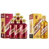 茅台迎宾酒 酱香型白酒 送礼收藏商务宴请高度酒 53度 500mL 6瓶 紫迎宾+金王子1瓶