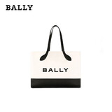 巴利（BALLY）女包织物配皮单肩手提托特包节礼物送女友 拼色