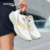 Saucony索康尼胜利21跑鞋男专业减震透气训练跑步运动鞋子胜利21 灰黄111【宽楦】 41