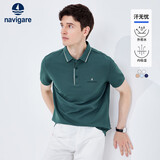 Navigare小帆船男士汗无忧短袖通勤休闲翻领POLO衫1325524566