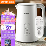 苏泊尔（SUPOR）1.5L侧显温度烧水壶  触控操作 5段调温保温恒温电热水壶电水壶 养生 SW-15J71A