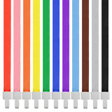 易利丰 工作牌挂绳工牌挂绳胸牌证件卡套胸卡绳证件套厂牌工卡学生牌挂脖吊牌吊绳 黑色10条装