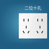 鸿雁118型开关插座面板多孔家用暗装墙壁九孔12孔十五孔 Q118模块白色 十孔模块