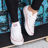 匡威（Converse）经典帆布鞋男 AllSTAR 透气休闲鞋子 白色运动板鞋女 101000 42