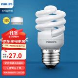 飞利浦（PHILIPS）灯饰照明荧光灯源全螺旋螺口灯泡家用螺口灯泡节能灯 E27大螺口12W 白光