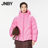 江南布衣（JNBY）【泡芙羽绒】冬季短款羽绒服面包服女白鸭绒连帽外套5N9C16091 620/樱花粉 XS