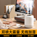 艾芭莎【母婴杀菌】加湿器小型办公室桌面静音婴幼儿家用卧室无线宿舍迷你大雾量空气净化器一体鼻炎专用 冰川白丨mini杀菌款丨0.5L容量