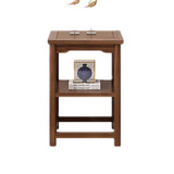 阳光半岛实木椅子中式圈椅围椅三件套茶桌椅榆木太师椅官帽椅主人椅靠背椅 胡桃色/双层茶几 经典