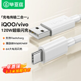 毕亚兹iQOO USB-A to Type-C数据线6A闪充120W/80W 1.5米快充适用9pro/8/7/5/z5/Neo5/6/x80/x70/y76/s12