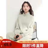 班尼路灰色短款外套女款春秋季休闲风上衣好看外套2024新款上装潮 灰绿-纯色 S