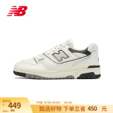 NEW BALANCE  NB550官方板鞋男鞋女鞋情侣复古低帮百搭米色/黑色休闲运动鞋 米色/黑色 BB550LWT 37 (脚长22.5cm)